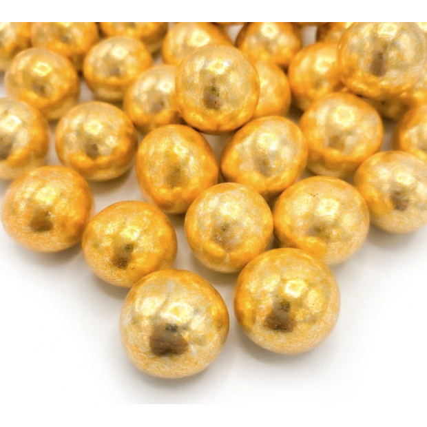 Zdobenie čokoládových guličiek XXL, zlaté 130g - Happy Sprinkles