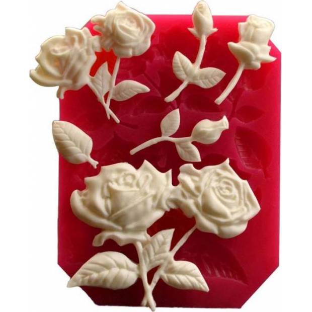 Silikónová forma Cesil Ruža so stonkami - dortis