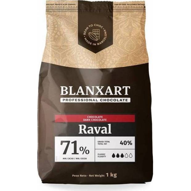 Blanxart Pravá horká čokoláda Raval 71% (1 kg) - dortis