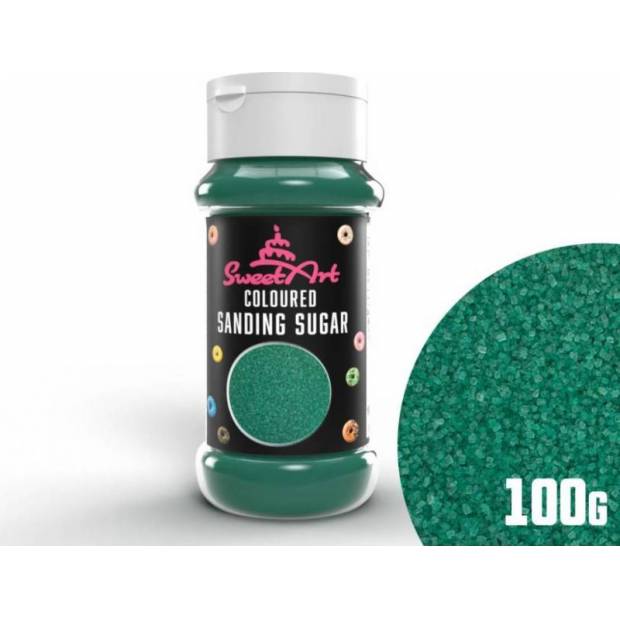 Dekoratívny cukor SweetArt smaragdovo zelený (100 g) - dortis