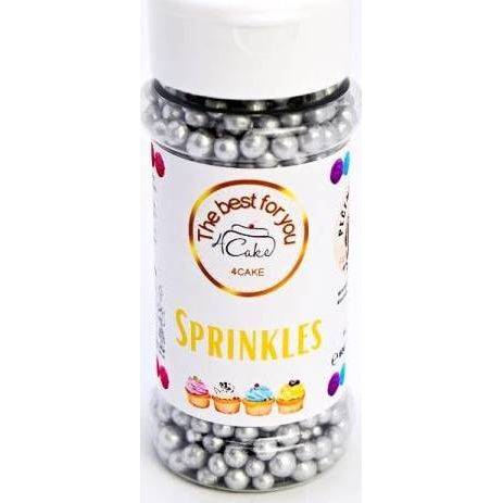 4Cake Sugar-rice perly strieborné 5 mm (60 g) Besky edition - dortis