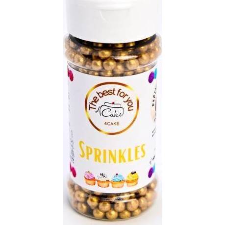 4Cake Sugar-rice pearls gold 5 mm (60 g) Besky edition - dortis