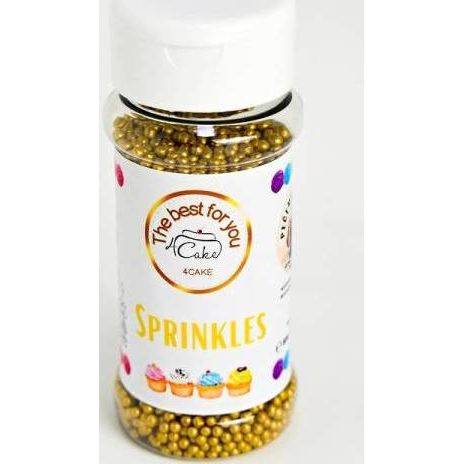 4Cake Sugar pearls gold 3-4 mm (80 g) Besky edition - dortis