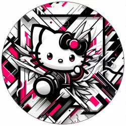 Jedlý papier Hello Kitty fotografka 19,5 cm - Pictu Hap