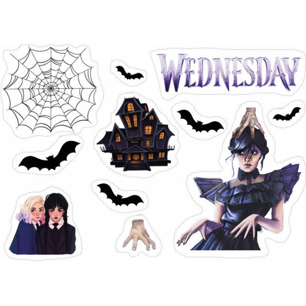 Jedlý papier na vystrihnutie Wednesday - Pictu Hap