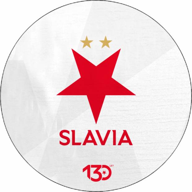 Jedlý papier Logo Slavia biele pozadie 19,5 cm - Pictu Hap