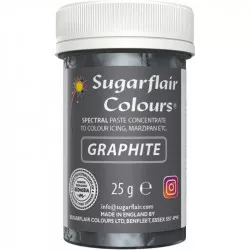 Gélová farba graphite 25 g - Sugarflair
