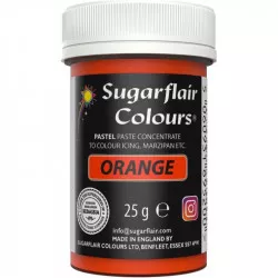 Gélová farba oranžová pastelová 25 g - Sugarflair