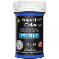 Gélová farba sky blue pastelová 25 g - Sugarflair
