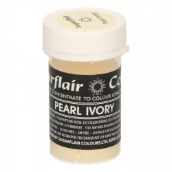 Gélová farba perl ivory pastelová 25 g - Sugarflair