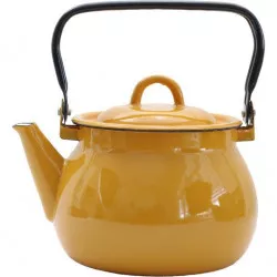 Smaltovaný čajník hořčičový 2,5 l, vyrobeno pro BELIS/SFINX - Belis