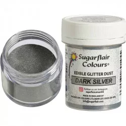 Tŕpyt tmavé striebro 10 g - Sugarflair