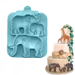 Silicone formička - slony 17x13,5 cm - Cakesicq