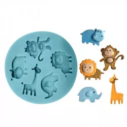 Silikónová formička zoo zvieratká 7x7cm - Cakesicq