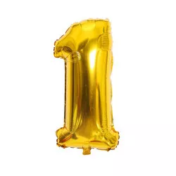 Fóliový balón číslo jedna zlatý 102 cm - Cakesicq