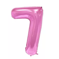Fóliový balónik číslo sedem ružový 102cm - Cakesicq