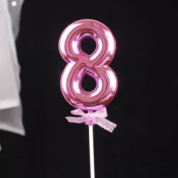 Zápich do torty ružový č. 8 - Cakesicq