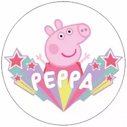 Jedlý papier prasiatko Pepa a hviezdy 19,5 cm - Pictu Hap