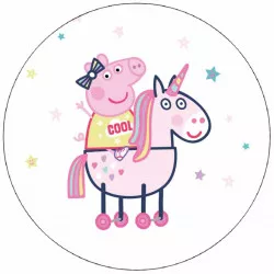 Jedlý papier prasiatko Pepa a Unicorn 19,5 cm - Pictu Hap
