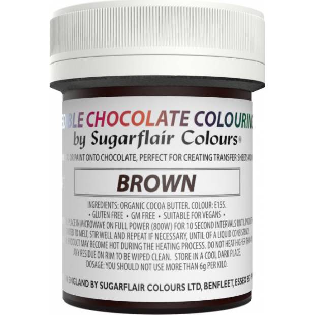 Čokoládová farba hnedá 35g - Sugarflair