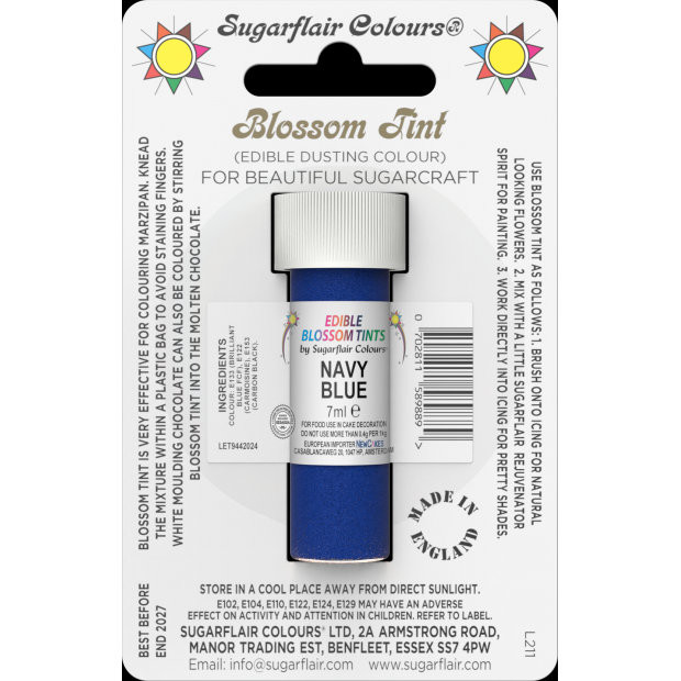 Jedlá prášková farba navy blue 7ml - Sugarflair