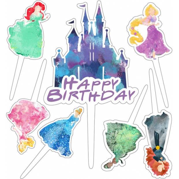 Disney princezná torta topper - Cakesicq