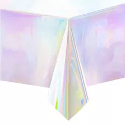 Prikrývka dúhová strieborná 274×137 cm - Party Pal