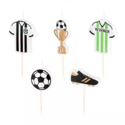 Sviečky futbal 5 ks - Party Pal