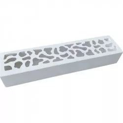 Krabička na makrónky biela so zdobeným okienkom 25,8 x 6 x 4 cm (na 10 kusov) - dortis