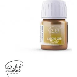 Tekutá kovová farba Fractal - Antique Gold (30 ml) - dortis