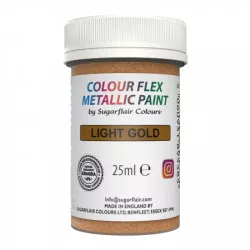 Gélová farba light gold 25 g - Sugarflair