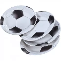Papierové taniere 23 cm, 8 ks, futbal - tib