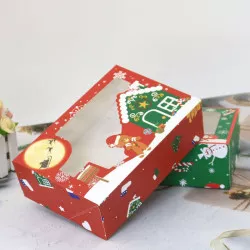 Krabička na vianočné cukrovinky perníček a domček 22x15x7 cm - Cakesicq