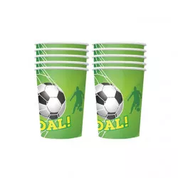 Papírové kelímky fotbal 10 ks - Cakesicq