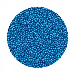 Cukrové perly modré metalické 2 mm, 1 kg - I LOVE CAKES