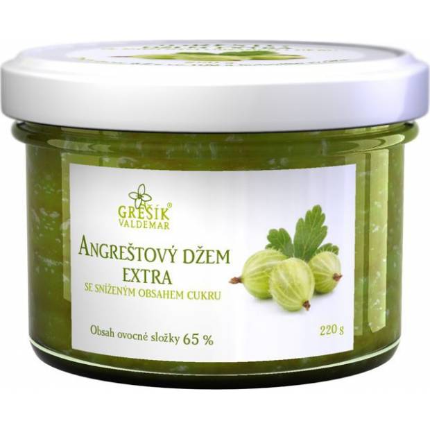 Angreštový džem extra Znížený obsah cukru 220g - Grešík