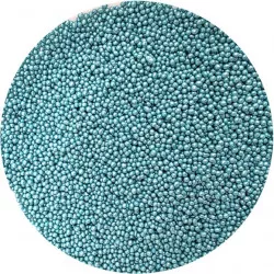 Cukrové perličky metalické tyrkysové 2 mm, 80 g - I LOVE CAKES