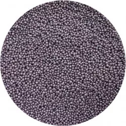 Cukrové perličky metalické, fialové, 2 mm, 80 g - I LOVE CAKES