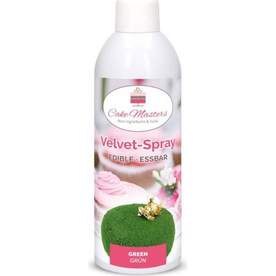 Zamatový sprej zelený, 400g - Cake Masters