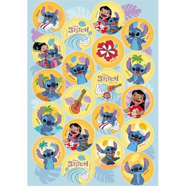 Fondánový papier s predtlačenou pečiatkou na koláčik Lilo a Stitch - Dekora