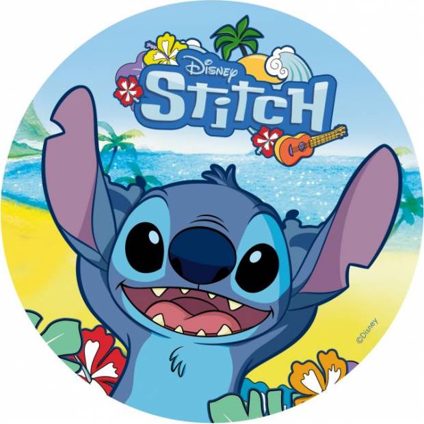 Fondánový plát na tortu Stitch 20 cm - Dekora