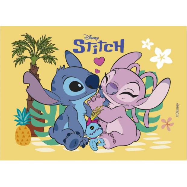 Fondánový plát na tortu Lilo a Stitch 21x14,8 cm - Dekora