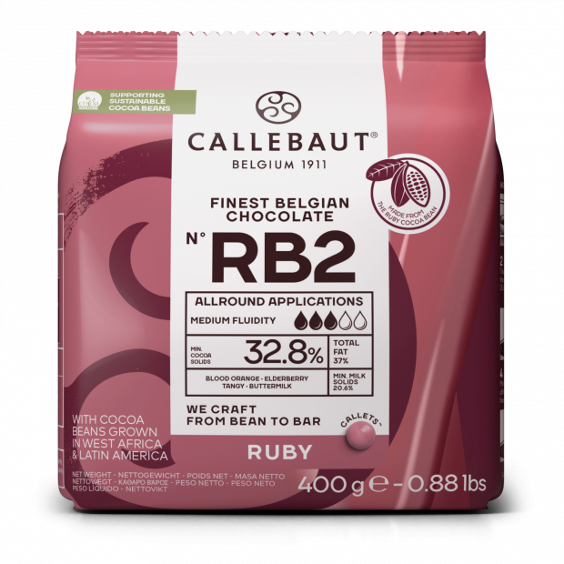 Čokoláda rubínová RB2 0,4kg 32,8 % - Callebaut