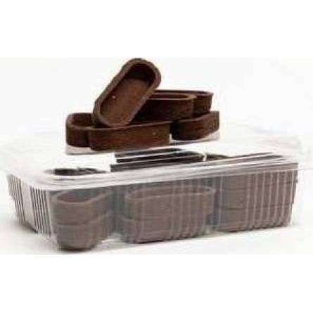 Košíček na tartaletky máslový kakaový ovál 6 cm (36 ks)