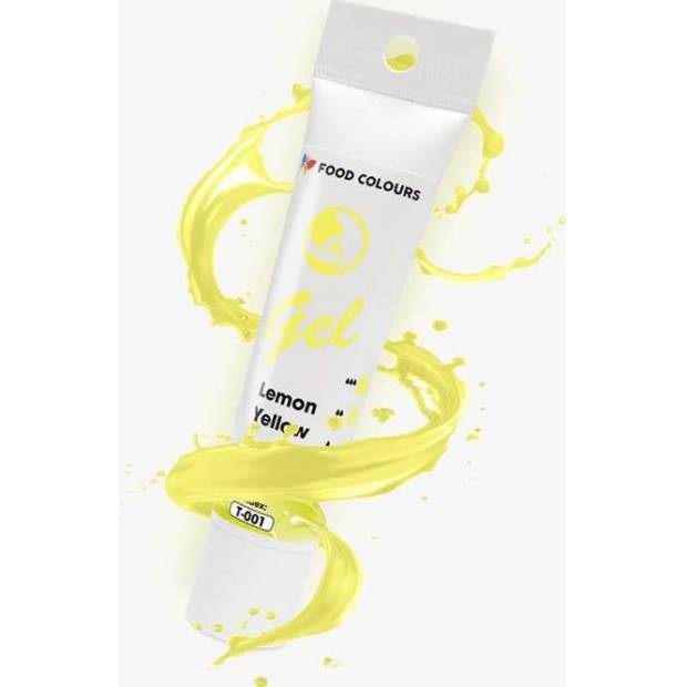 Potravinárske farby gélová farba v tube Lemon Yellow 30 g - dortis