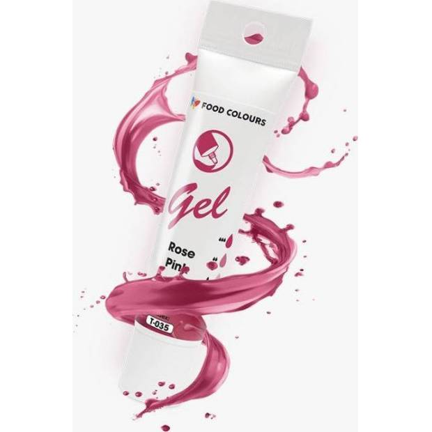 Food Colours gélová farba v tube Rose Pink 30 g - dortis