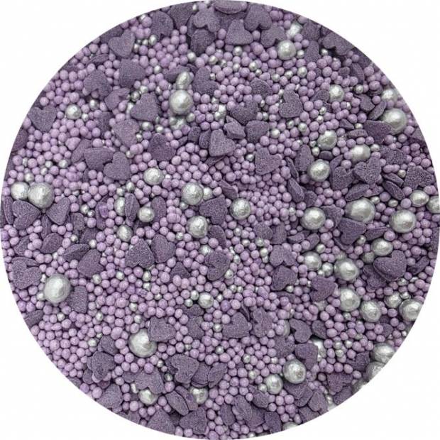 Cukrové zdobenie Purple love 80g - I LOVE CAKES