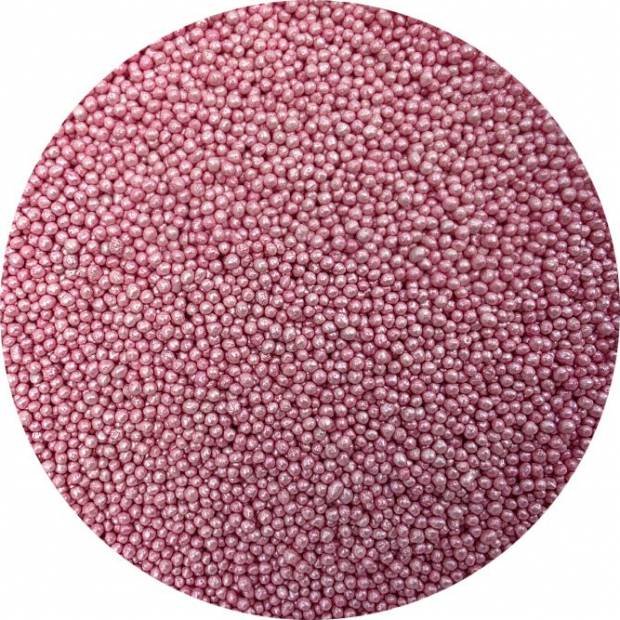 Cukrové korálky metalické ružové 2mm 80g - I LOVE CAKES
