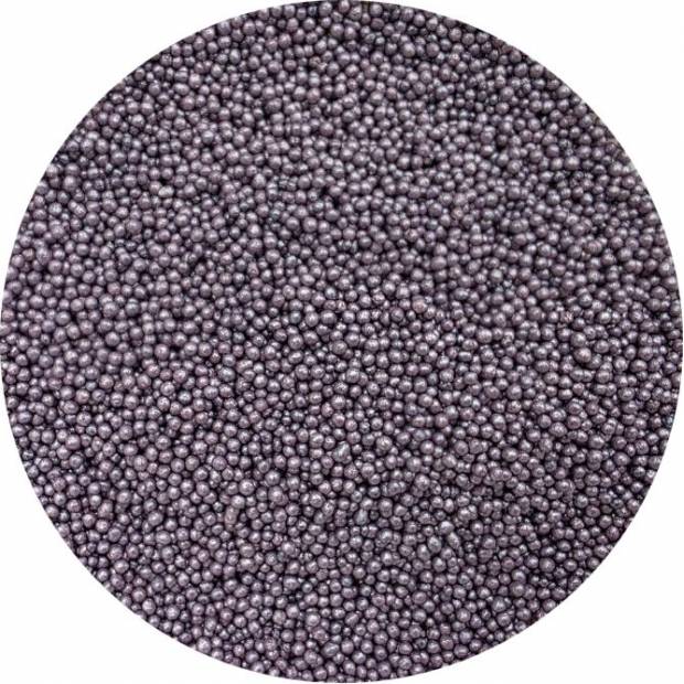 Cukrové korálky metalické fialové 2mm 80g - I LOVE CAKES