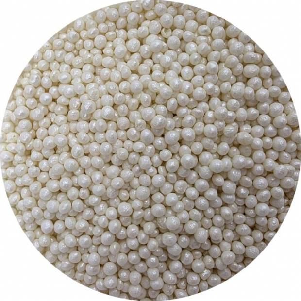 Perly z cukrovej ryže biele perly 3-4mm 80g - I LOVE CAKES